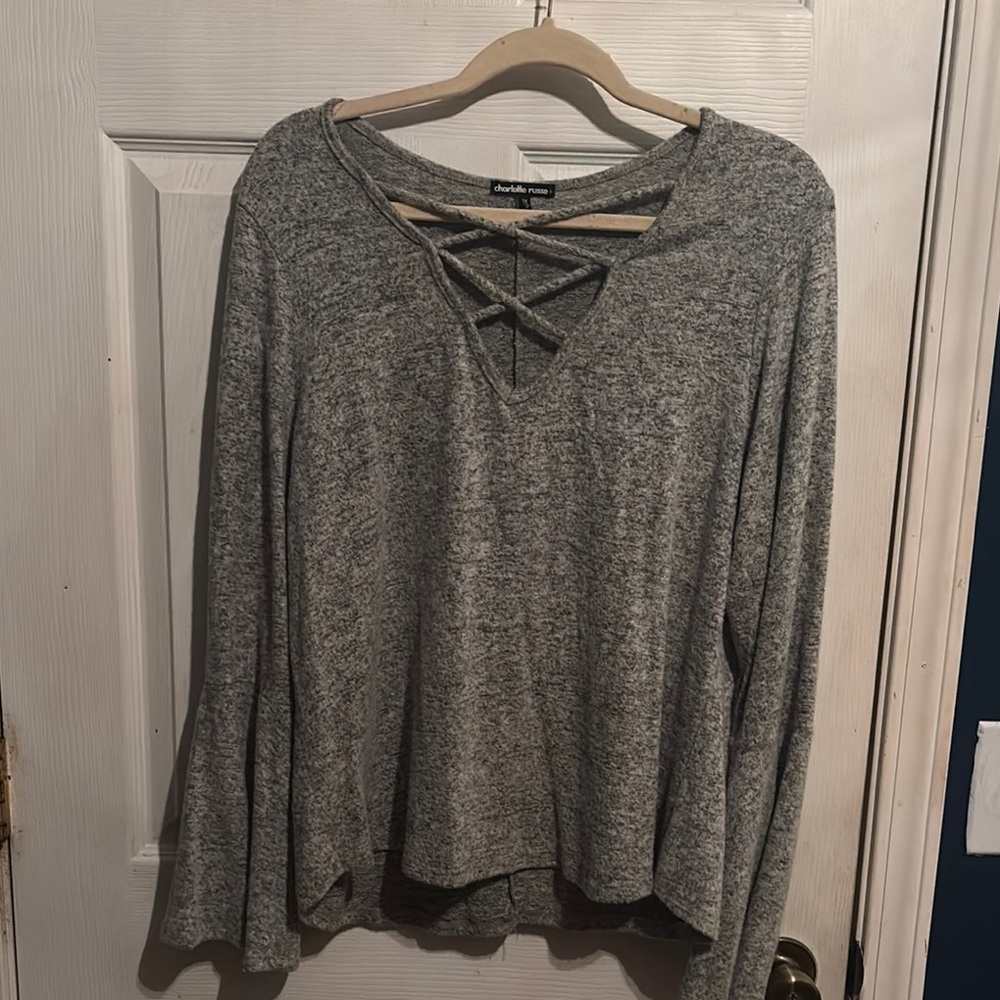 Charcoal Gray Women's Top